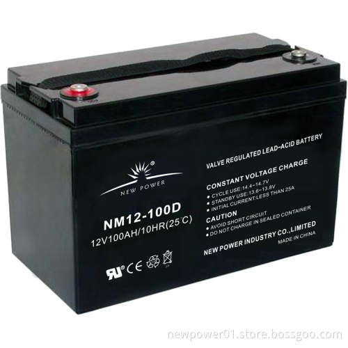 12V100ah Deep Cycle Sealed Lead Acid Battery (NM12-100D)